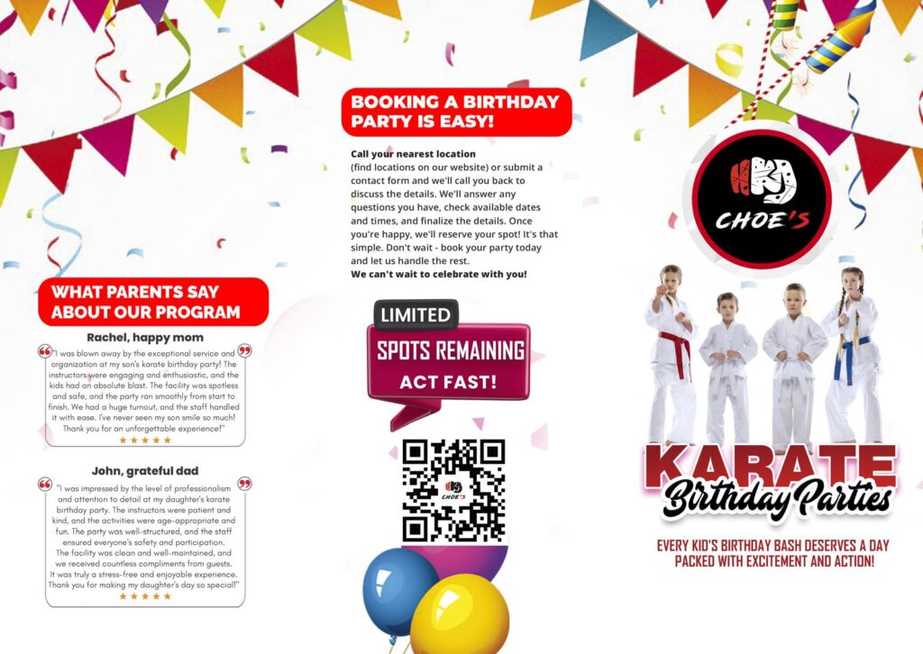 karate birthday parties in flowery branch